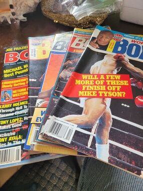 Vintage Boxing Magazines - Colorful Covers Featuring Mike Tyson